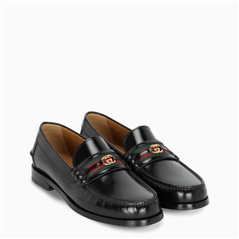 mocassino nero gucci|Gucci .